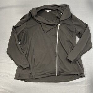 Peace & Pearls black hoodie features a unique funnel neck and a bold 1X